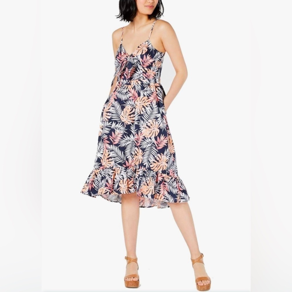 NWOT Maison Jules Banana Leaf Print Dress - 
Size 8